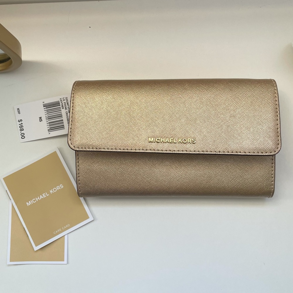 Michael Kors Gold Clutch *New*